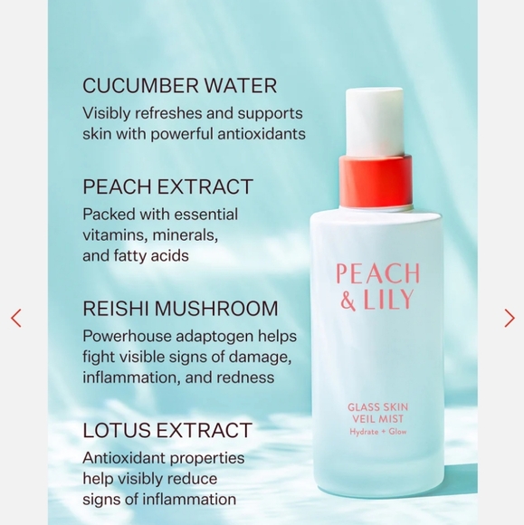 NIB Peach & Lily Glass Skin Veil Mist Hydrate + Glow 3.38 fl oz 100ml - Picture 5 of 5
